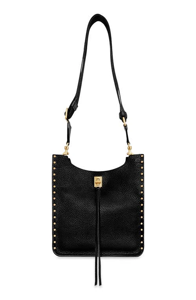 Rebecca Minkoff Medium Darren North/South Leather Shoulder Bag in Black at Nordstrom