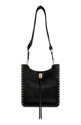 Rebecca Minkoff Medium Darren North/South Leather Shoulder Bag in Black at Nordstrom