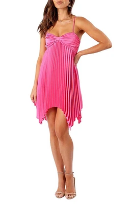 Petal & Pup Vikki Pleat Minidress Berry at Nordstrom,