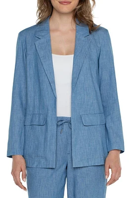 Liverpool Los Angeles Chambray Boyfriend Blazer at Nordstrom,