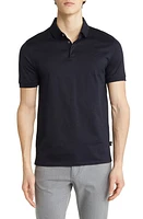 Emporio Armani Solid Cotton Polo Navy at Nordstrom,