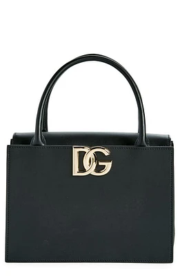 Dolce & Gabbana 3.5 Logo Leather Top Handle Bag in Black at Nordstrom