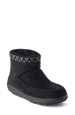 Manitobah Reflections Genuine Shearling Water Resistant Bootie Black at Nordstrom,