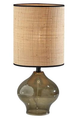 ADESSO LIGHTING Emma Table Lamp in Dark Green Glass /Black Neck at Nordstrom