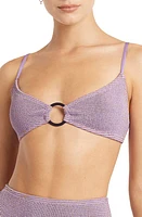 bond-eye Lissio Metallic O-Ring Bikini Top in Lavender Lurex at Nordstrom