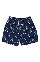 Snapper Rock Kids' Riviera Rowers Volley Shorts in Navy at Nordstrom, Size 2Y