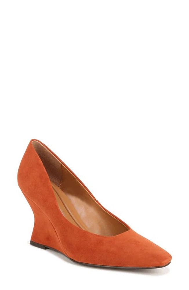 SARTO by Franco Sarto Carina Square Toe Wedge Pump in Brick at Nordstrom, Size 5.5