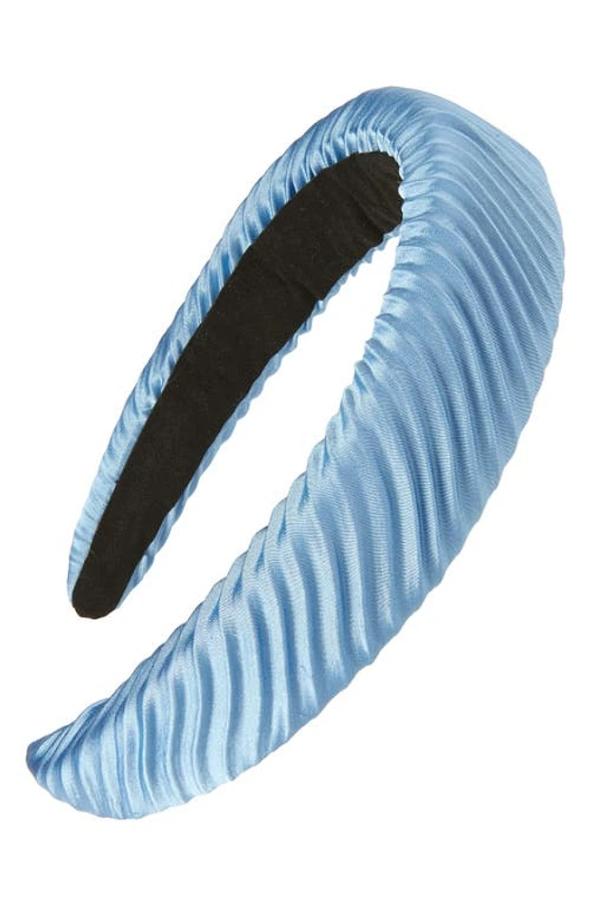 Tasha Pleated Headband in Blue at Nordstrom