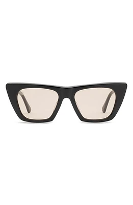 Electric Noli 52mm Polarized Cat Eye Sunglasses in Gloss Black/Amber at Nordstrom