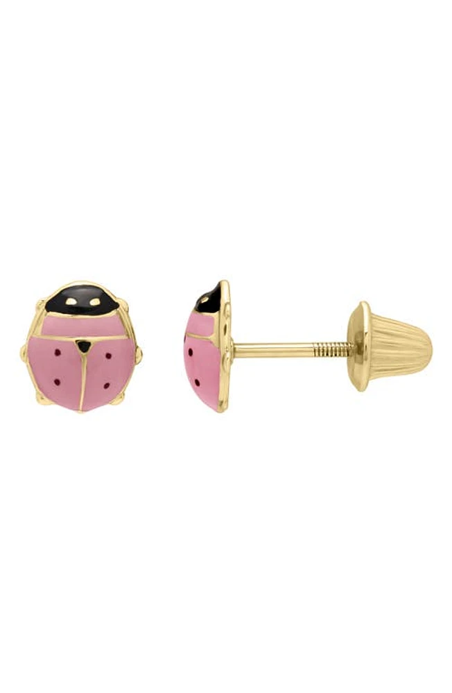 Mignonette 14K Gold Ladybug Stud Earrings at Nordstrom