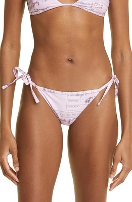 Paloma Wool Pitstop Side Tie Bikini Bottoms in Pink at Nordstrom, Size X-Large