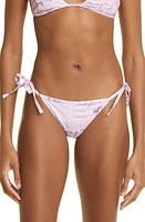 Paloma Wool Pitstop Side Tie Bikini Bottoms in Pink at Nordstrom, Size X-Large