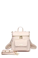 Luli Bebé Petit Monaco Faux Leather Diaper Bag in Pastel Pink at Nordstrom