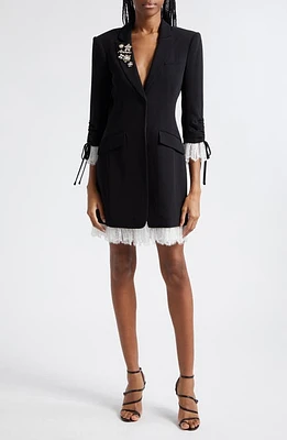 Cinq à Sept Roxie Embellished Blazer Dress Black/Ivory at Nordstrom,