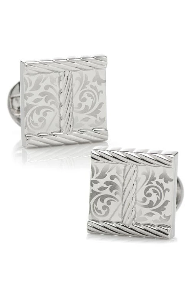 Cufflinks, Inc. Engraved Cuff Links in Silver at Nordstrom