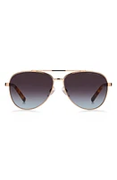 Marc Jacobs 60mm Gradient Aviator Sunglasses in Gold Havana/Brown Blue at Nordstrom