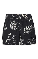 THE NEW Kids' Jordan Frond Print Shorts Black Beauty at Nordstrom,