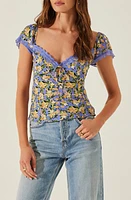 ASTR the Label Floral Lace Trim Top at Nordstrom,