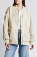 VERO MODA Agate Faux Leather Jacket Oatmeal at Nordstrom,