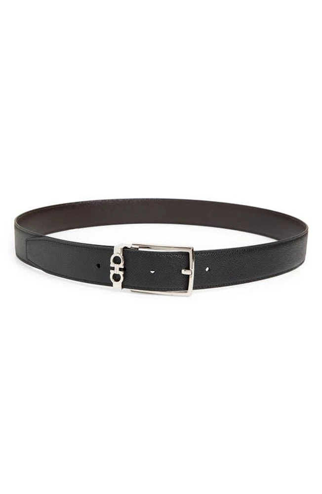 FERRAGAMO Reversible Leather Belt Nero at Nordstrom, Cm