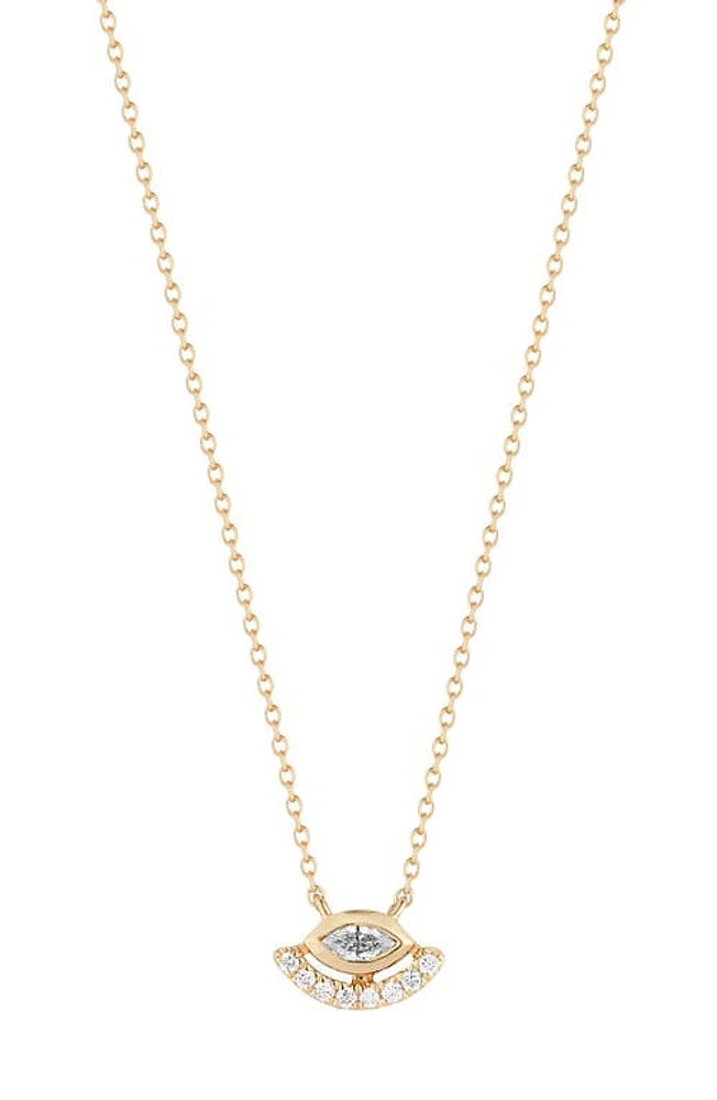 Dana Rebecca Designs Alexa Jordyn Diamond Evil Eye Pendant Necklace in Yellow Gold at Nordstrom