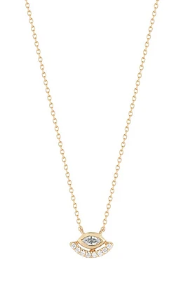 Dana Rebecca Designs Alexa Jordyn Diamond Evil Eye Pendant Necklace in Yellow Gold at Nordstrom