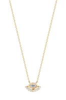 Dana Rebecca Designs Alexa Jordyn Diamond Evil Eye Pendant Necklace in Yellow Gold at Nordstrom