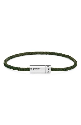 le gramme 7G Nato Polished Sterling Silver Khaki Cable Bracelet at Nordstrom, Cm