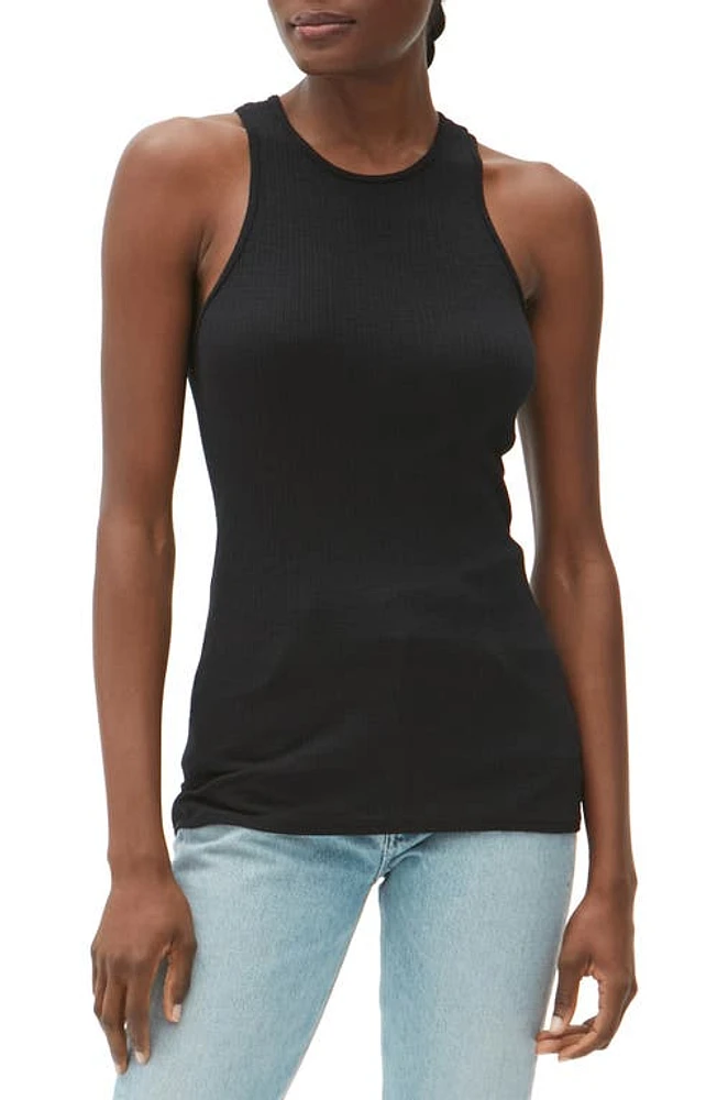 Michael Stars Alana Cotton & Modal Racerback Tank in Black at Nordstrom