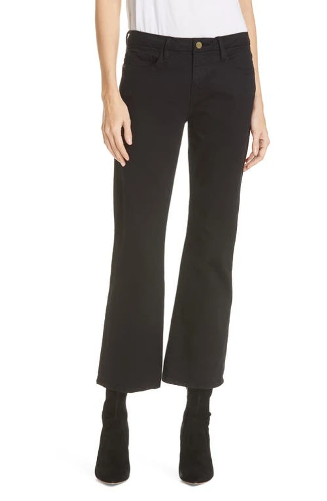 FRAME Le Crop Mini Bootcut Jeans Film Noir at Nordstrom,