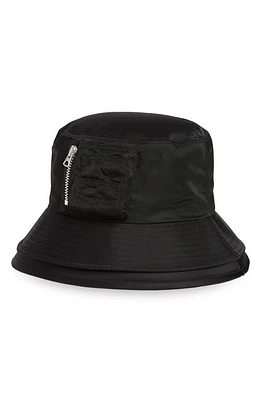 Sacai Double Brim Nylon Pocket Bucket Hat at Nordstrom,