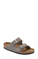 Birkenstock Arizona Soft Slide Sandal Iron at Nordstrom,