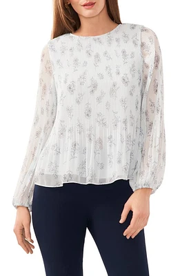 halogen(r) Release Pleat Top in Skywriting Blue/Vintage at Nordstrom, Size X-Small