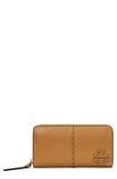 Tory Burch McGraw Continental Leather Zip Wallet in Tiramisu at Nordstrom