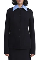 Lafayette 148 New York Wool Blend Jacket Black at