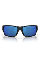 Costa Del Mar Tailfin 60mm Polarized Sunglasses in Black/Blue Mirror at Nordstrom