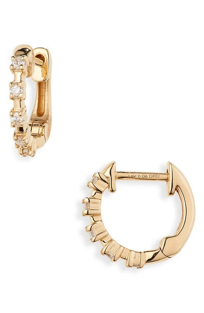 Dana Rebecca Designs Ava Bea Mini Huggie Hoop Earrings in Yellow Gold at Nordstrom