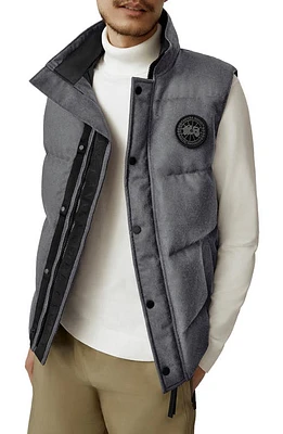 Canada Goose Garson Recycled Wool Blend Down Vest Slate Grey Melange at Nordstrom,