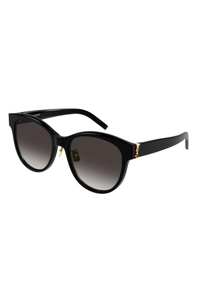 Saint Laurent 56mm Gradient Cat Eye Sunglasses in Black at Nordstrom