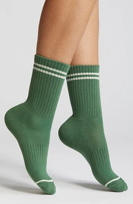 Le Bon Shoppe Boyfriend Crew Socks in Moss at Nordstrom