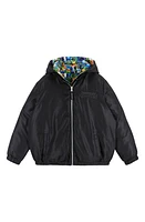 Andy & Evan x Teenage Mutant Ninja Turtles Kids' Reversible Puffer Jacket Black Comic at Nordstrom,