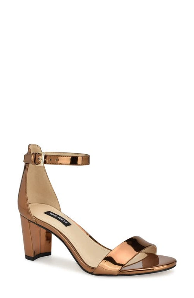 Nine West Pruce Ankle Strap Sandal Bronze at Nordstrom,