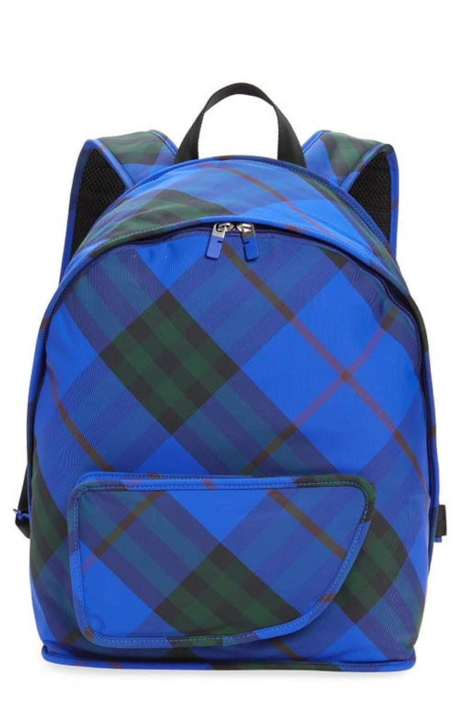 burberry Shield Check Nylon Backpack in Knight at Nordstrom