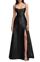 Alfred Sung Cutout Satin Gown at Nordstrom,