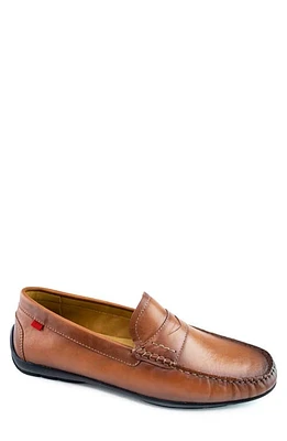 Marc Joseph New York Hamilton Penny Strap Driving Loafer Whiskey Brushed Napa at Nordstrom,