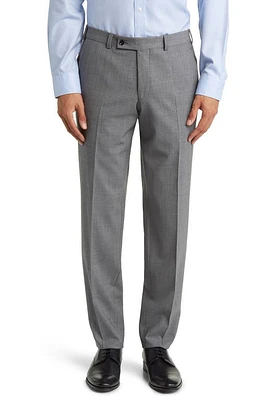 Ted Baker London Jerome Soft Constructed Stretch Wool Dress Pants in Light Grey at Nordstrom, Size 30