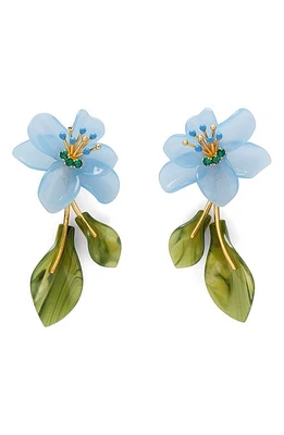 Kate Spade New York flower statement drop earrings in Blue/Multi at Nordstrom