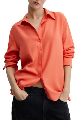 MANGO Long Sleeve Button-Up Shirt at Nordstrom,