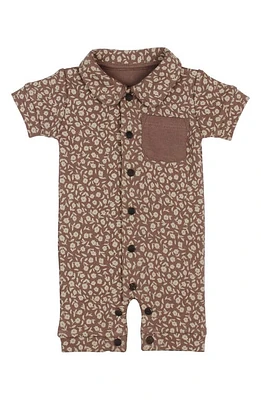 L'Ovedbaby Organic Cotton Romper Latte Floral at Nordstrom,