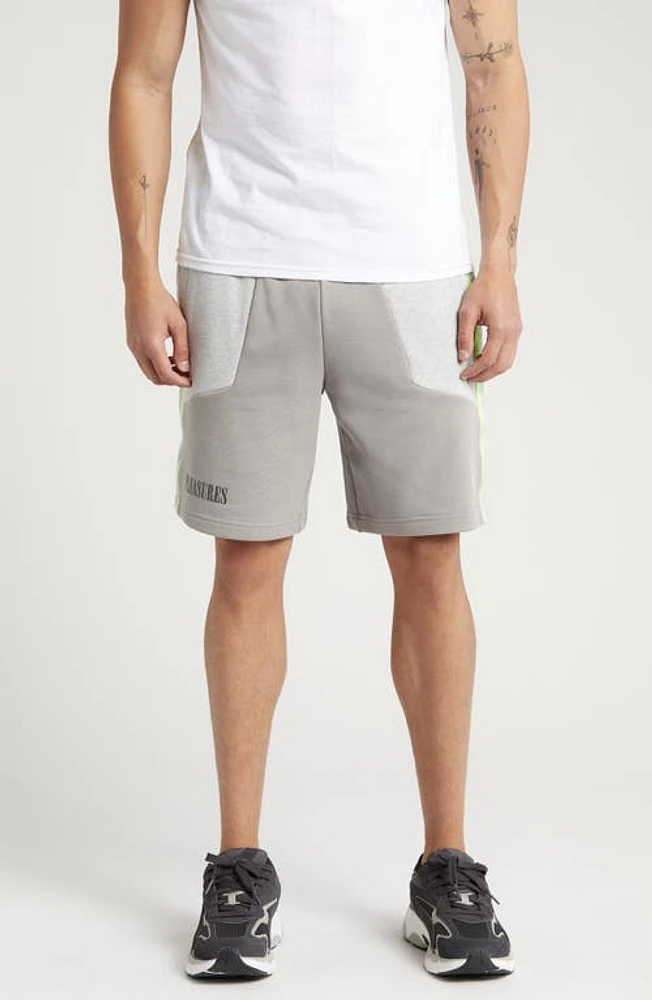 PUMA x PLEASURES Cotton French Terry Sweat Shorts Light Gray Heather at Nordstrom,